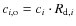 $c_{i,{\rm o}}=c_i\cdot R_{{\rm d},i}$