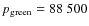 $p_{\rm green}=88~500$