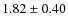 $1.82 \pm 0.40$