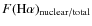 $F(\rm {H}\alpha)_{\rm {nuclear/total}}$
