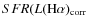 $SFR(L(\rm {H}\alpha)_{\rm {corr}}$