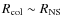 $R_{\rm col} \sim R_{\rm NS}$