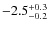 $\rm -2.5^{+0.3}_{-0.2}$
