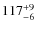 $\rm 117^{+9}_{-6}$