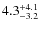 $\rm 4.3^{+4.1}_{-3.2}$
