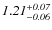 $\it 1.21^{+0.07}_{-0.06}$