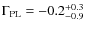 $\Gamma_{\rm PL}=-0.2^{+0.3}_{-0.9}$