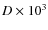 $D \times 10^3$