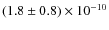 $(1.8\pm0.8)\times10^{-10}$