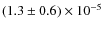 $(1.3\pm0.6)\times10^{-5}$