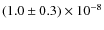 $(1.0\pm0.3)\times10^{-8}$