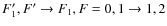 $F'_{1},F'\rightarrow F_{1},F=0,1\rightarrow1,2$