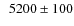 $\phantom{0}5200\pm100$