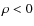 $\rho < 0$