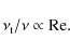 \begin{displaymath}\nu_{\rm t}/\nu \propto {\rm Re}.
\end{displaymath}