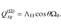 \begin{displaymath}Q_{xy}^{(\Omega)}=\Lambda_{\rm H} \cos\theta \Omega_0.
\end{displaymath}