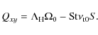 \begin{displaymath}Q_{xy}= \Lambda_{\rm H}\Omega_0 - {\rm St}\nu_{\rm t0}S.
\end{displaymath}