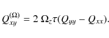 \begin{displaymath}Q_{xy}^{(\Omega)}=2~\Omega_z \tau (Q_{yy}-Q_{xx}).
\end{displaymath}