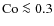 ${\rm Co}\la0.3$