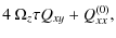 $\displaystyle 4~\Omega_z\tau Q_{xy}+ Q_{xx}^{(0)},$