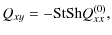 $\displaystyle Q_{xy}= -{\rm St}{\rm Sh}Q_{xx}^{(0)},$