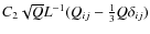 $C_2 \sqrt{Q}
L^{-1}(Q_{ij}-\frac{1}{3} Q \delta_{ij})$