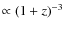 $\propto (1+z)^{-3}$