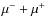 $\mu ^{-}+\mu ^{+}$