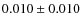 $0.010 \pm 0.010$