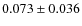 $0.073 \pm 0.036$