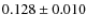 $0.128 \pm 0.010$