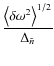 $\displaystyle \frac{\left< \delta \omega^2 \right>^{1/2}}{\Delta_{\tilde{n}}}$