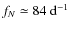 $f_N\simeq 84~{\rm d}^{-1}$