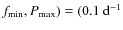 $f_{\rm min},P_{\rm max}) = (0.1~{\rm d}^{-1}$