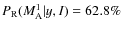 $P_{\rm R}(M^1_{\rm A}\vert y,I)=62.8\%$