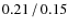 $0.21\hspace{0.5mm}/\hspace{0.5mm}0.15$