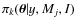 $\pi_k(\vec{\theta}\vert y,M_j,I)$
