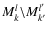 $M^l_k \backslash M^{l'}_{k'}$