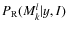 $P_{\rm R}(M^l_k\vert y,I)$