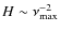 $H \sim \nu_{\rm max}^{-2}$