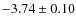 $-3.74 \pm 0.10$
