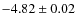 $-4.82 \pm 0.02$