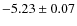 $-5.23 \pm 0.07$