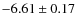 $- 6.61 \pm 0.17$