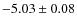 $-5.03 \pm 0.08$