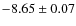 $-8.65 \pm 0.07$