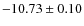 $-10.73 \pm 0.10$