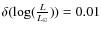 $ \delta (\log(\frac{L }{L_\odot})) = 0.01$