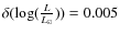 $ \delta (\log(\frac{L }{L_\odot})) = 0.005$