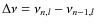 $\Delta \nu = \nu_{n,l} - \nu_{n-1,l} $
